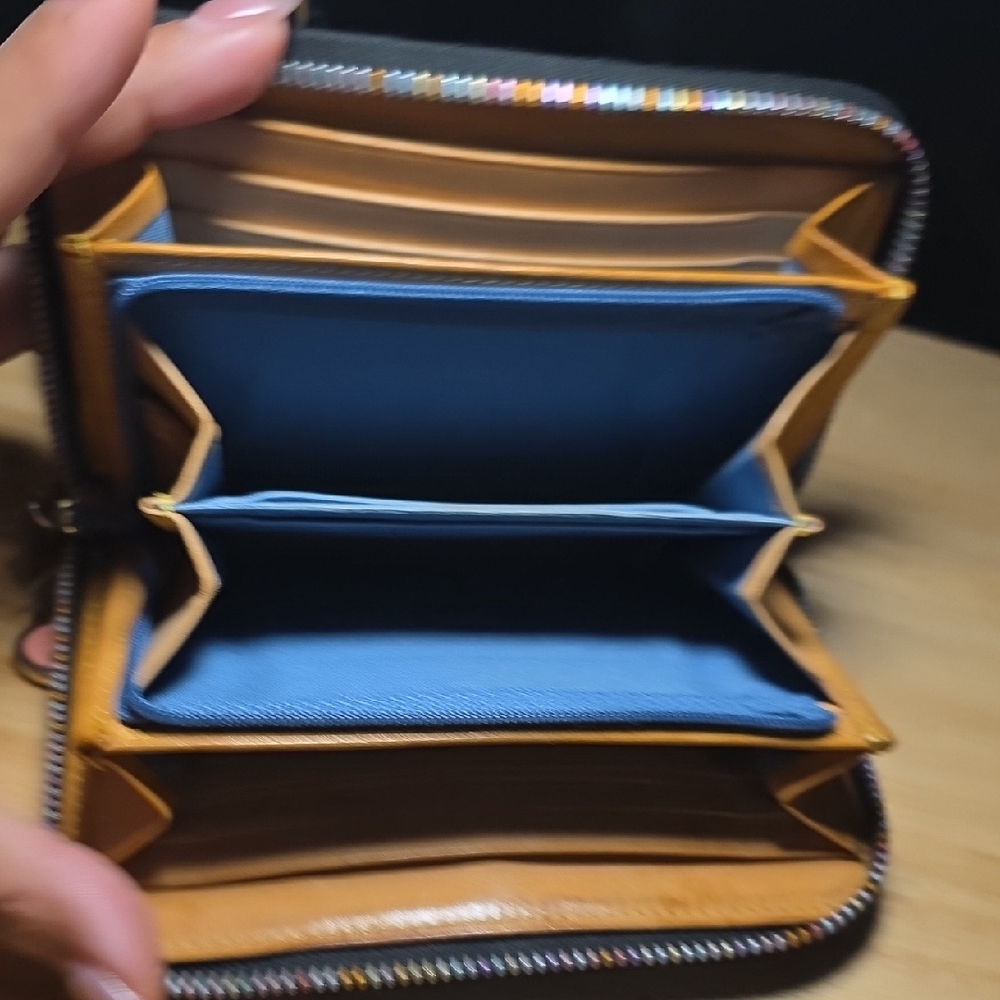 Dooney & Bourke Black Wallet with Multicolor Logo - Picture 5 of 6